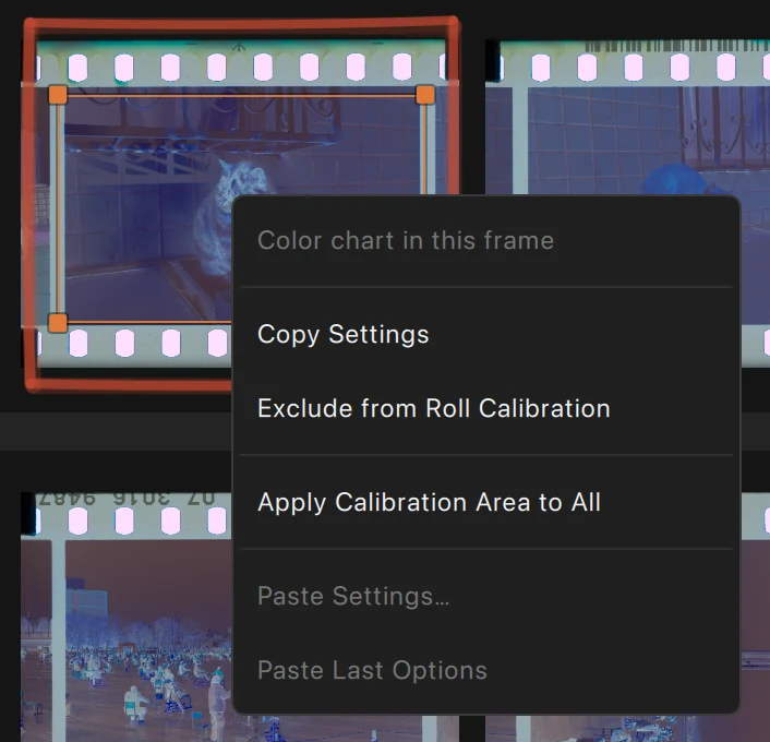 The roll-wide action in the Contact Sheet