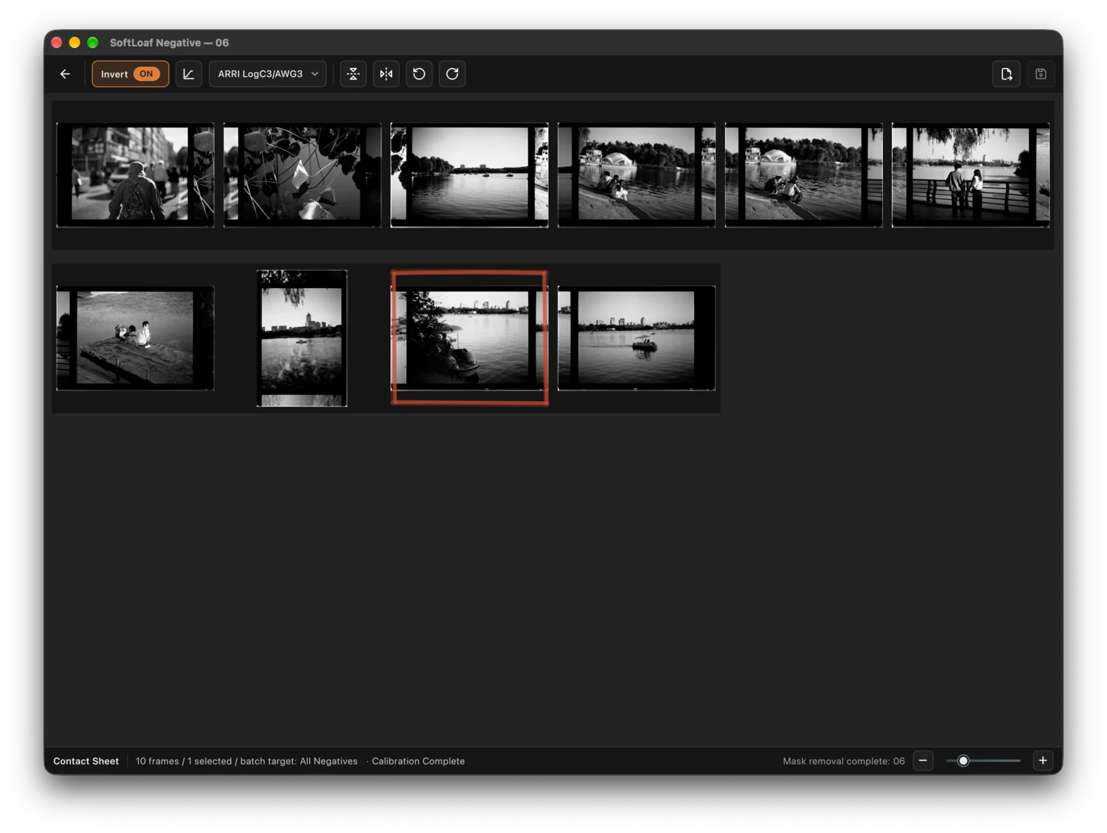 Create a B&W project and check Invert